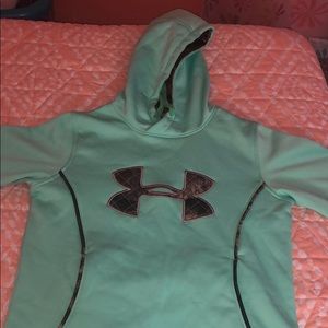 Mint colored under armor hoodie